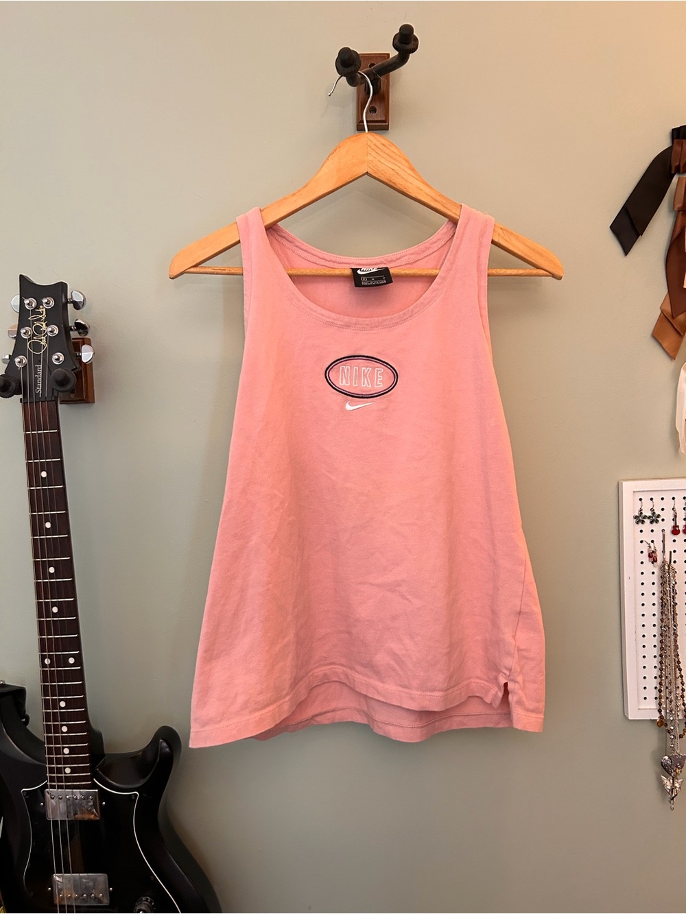 Nike Women's Dusty Pink Tank with Center Logo
